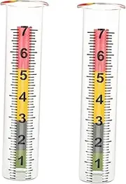 Replacement Rain Gauge Glass Tube 2pcs Rain Gauge Outdoor Freeze Proof Glass for Yard