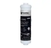 Puretec IL150Q 1 Micron Silver Inline Fridge Water Filter Cartridge 10-1/4'
