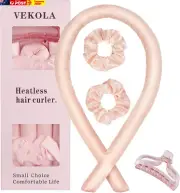 Heatless Hair Curler Headband Creates Heatless Curls and Waves While You Wear (P