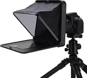 Teleprompter, TC7 Foldable Portable Teleprompter for Smartphone Tablet SLR Camera with Remote Control and Cold Shoe Mount