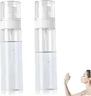 Small Spray Bottles, 2pcs 100ml Refillable Empty Spray Bottles, Clear Fine Mist Plastic Spray Bottle, Refillable Containers for Travel Water Essential Oils