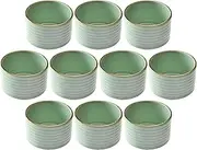 Set of 10 Vidro Ash Glazed Tea Tubular Rice Bowl (Small) [4.1 x 3.0 inches (105 x 76 mm)] | Hitsu, Rice Table