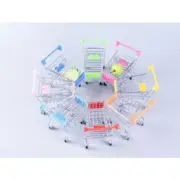 Mini Supermarket Hand Trolley Shopping Utility Cart Storage Basket Pretend Kids