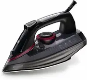 Grunkel PL-28ANODICED Steam Iron for Clothes with Lightweight Anodised Sole 180 g Self-Cleaning System 2800 W Anti-Limescale and Drip Function, Black