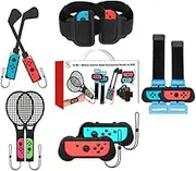 Switch Sports Accessories Bundle, Switch Game Accessories Kit Set for Gift, Present, Kids, Adults, Sons, Family, Friends, Birthday, Christmas Compatible with Nintendo Switch/Switch OLED