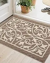 DEXI Door Mat Indoor Rugs for Entryway Floor Mats Inside Doormat Front Entrance Rug Entry Non Slip Washable,19.5"x31.5",Brown