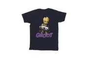 Guardians Of The Galaxy Boys Groot Casette T-Shirt (Navy Blue) - UTBI19509