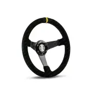 SAAS Steering Wheel 14 Inch Black Spoke Suede Drifter ADR Approved