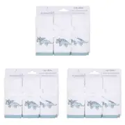 3x 3pc The Peanutshell Dino Dreams wash Cloths Baby Nursery Decor