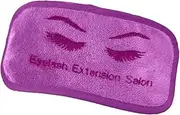 Durable Eyelash Extension Forehead Pad Microfiber Extension Holder Tray Soft Violet, 9 x 19cm
