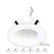 6 Pack 4 Inch MR16 Retrofit LED Recessed Lighting, 5CCT Selectable 2700K/3000...