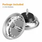 2PCS Stainless Steel Kitchen Sink Strainer Waste Plug Drain Filter Sieve Stopper