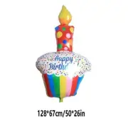 Birthday Party Inflated Foil Balloon multicolored cupcake Kids Adult