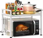 Extendable Microwave Oven Rack, Adjustable Microwave/Toaster Shelf Heavy Duty St