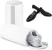 Shoe Washing Bag for Washing Machine, Fluffy Fibers Keep 360° Wrap-around Cleaning, 2 Pairs Adjustable Shoe Trees, Durable Hidden Zipper Reusable Shoe Laundry Bag for Gym Sneaker Shoes