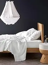 Linen House Nimes White Linen Queen Sheet Set