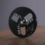 A NEW PRO 7" AKAI Black Aluminum Take Up Reel Empty For 1/4" Tape Recorders