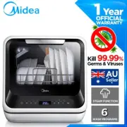 Midea Benchtop Dishwasher Mini Portable Bench Top Countertop Dishwasher Black