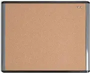 U Brands MOD Cork Bulletin Board with Black and Grey Frame, 20 x 16 Inch Size
