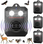 Car Rodent Repellent Under Hood Ultrasonic Rat Repellent with Strobe Light,Mouse Deterrent to Keeping Rodents Out of Car,3 Power Supply Rodent Repellent for Car Engines Squirrel Repellent for Cars (4)