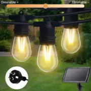 10M 15M 20M Solar Power/Plug-in LED Bulbs Festoon String Lights Wedding Party AU