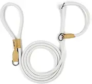Wolfone Slip Lead Dog Leash - Heavy Duty Rope Leash with Adjustable Loop and Hands-Free Handle for Training, Walking Active Dogs Light Gray 3m*Ø12mm