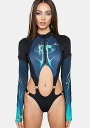 [Namilia] Green Speed Racer Long Sleeve Bodysuit