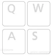 ENGLISH US KEYBOARD STICKER LABEL FOR COMPUTER LAPTOP WHITE LETTERS TRANSPARENT