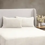 Sheraton Luxury Cosy Teddy Fitted Sheet Set Ivory (Single, King Single, Double, Queen, King)