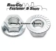 (25) 1/2-20 Serrated Hex Flange Locknuts / Wiz Nuts -Zinc Plated Fine Thread