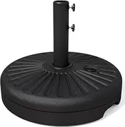 MOTYYA Outdoor Umbrella Base Stand, 22L Patio Umbrella Base Water Filled Stand, Patio Outdoor Heavy Duty Umbrella Holder (Black)