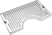 Barworks Kegerator Beer Drip Trays, Stainless Steel Keg Drip Tray with Non-Slip Rubber Pad, Premium Metal Beer Tower Drip Pan for Home Bar Mini Fridge Without Drain