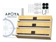 Mercantile Ultimate 3-Slot Foil Dispenser 37pcs - Organize, Cut, and Wrap wit...