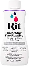 Rit ColorStay Dye Fixative Enhances and Retain Colors Reduces Bleeding Great for Most Fabric for Dye Projects for Recently Dyed Fabric for Durability (8z)