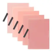 Plastic Folders with Mid-Side Swing Clip, 5 Pcs Presentation Folders, Pink