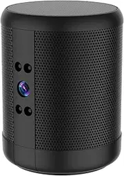 Spy Camera,4K Security Camera Indoor Bluetooth Speaker,Nanny Cam Hidden Camera Mini Secret Camera with WiFi,Night Vision,Motion Detection,128G SD Cards & 3600mAh Battery for Home Office (Black)