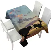 Wildlife Sunset Cheetah VS Impala Tablecloth