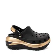 CROCS MEGA CRUSH BLACK/GOLD Size W4
