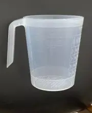 Pool Chemical Measuring Cup W/Handle, Clear Scoop for DE Pool Filter Powder