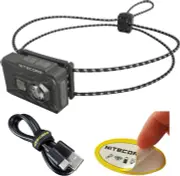 NU20 Classic Ultralight Headlamp 360 Lumen USB-C Rechargeable Lightweight White
