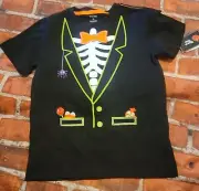Gymboree Boys Halloween Tuxedo Shirt Sz 4t Nwt Skeleton