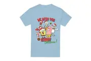 SpongeBob SquarePants Mens We Wish You A Krabby Christmas! T-Shirt (Light Blue) - UTTV6341