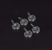 Wholesale 5pc 925 Solid Sterling Silver Ethiopian Opal Pendant Lot p058