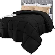 Utopia Bedding All Season 250 GSM Comforter - Soft Down Alternative Comforter - Plush Siliconized Fiberfill Duvet Insert - Box Stitched (King/Cal King, Black)