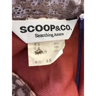 Scoop&co迷離紫色蕾絲及膝裙