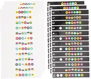 JOINPAYA 6pcs Fretboard Labels Stickers for Guitar Reusable Decals Map Sticker for Boys and Girls Cute Guitar Tone Marks Assorted Colors