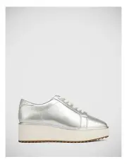 [Wittner] Hawthorn Metallic Leather Lace Up in Silver