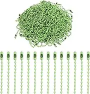 uxcell 220pcs Metal Ball Bead Chain, 100mm Long Bead Connector Clasp Dog Tag Hanging Chain for Key Chains Tags Craft Projects Jewelry Making, Light Green
