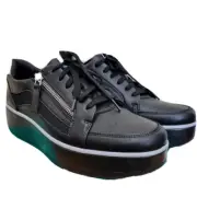 TRAQ by Alegria - QUIP athletic Lace-Up Fashion Sneakers with Side Zipper 38