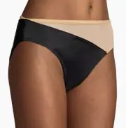 Norma Kamali Snake Mesh Bikini Bottom Swimsuit Women’s Size Large Black Nude